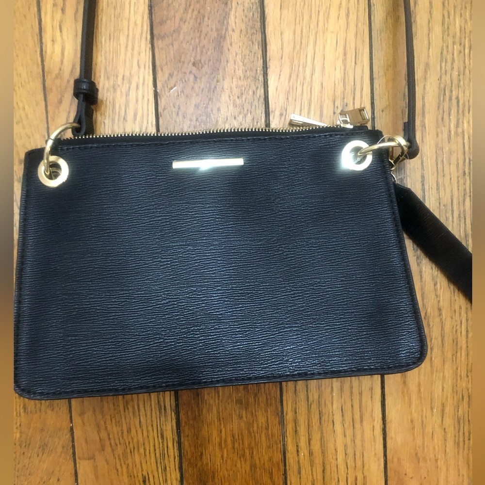 ALDO Black Textured Crossbody Shoulder Bag